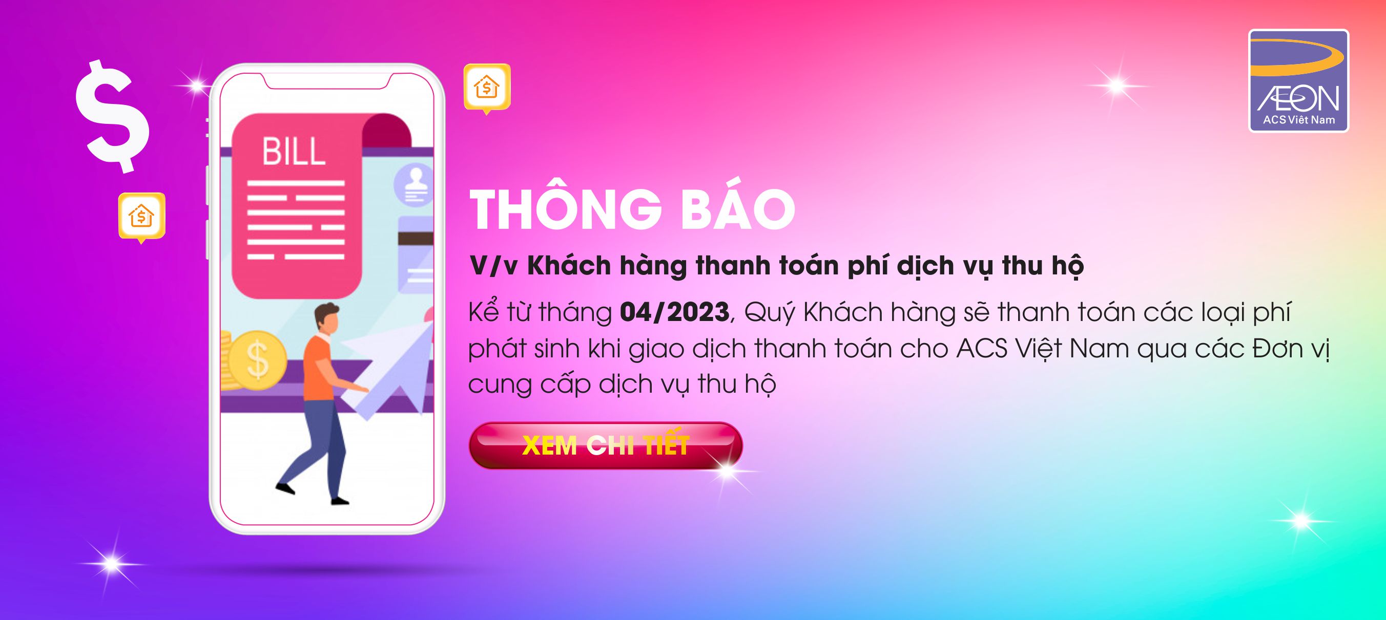 Khách hàng thanh toán phí dịch vụ thu hộ