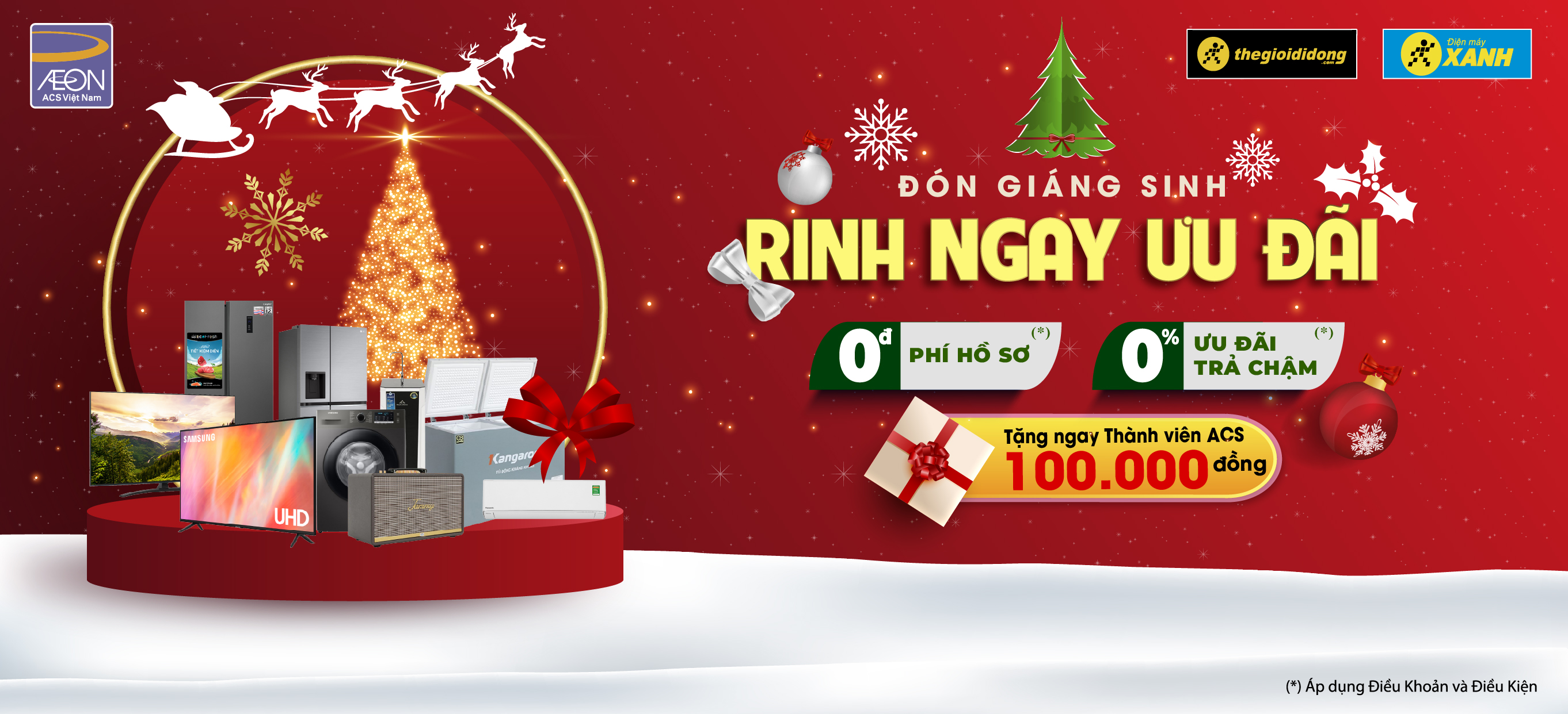 [ĐIỆN MÁY XANH - THẾ GIỚI DI ĐỘNG] ĐÓN GIÁNG SINH, RINH NGAY ƯU ĐÃI