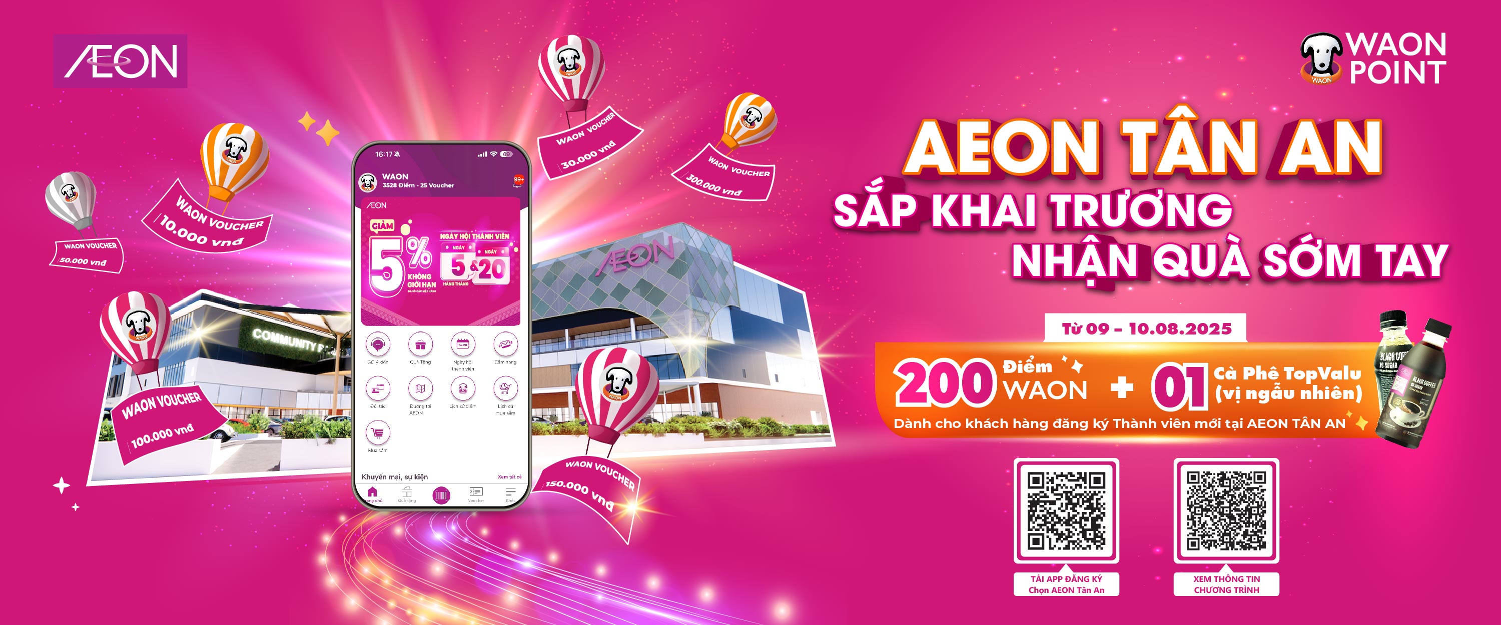 AEON TÂN AN SẮP KHAI TRƯƠNG – NHẬN QUÀ SỚM TAY