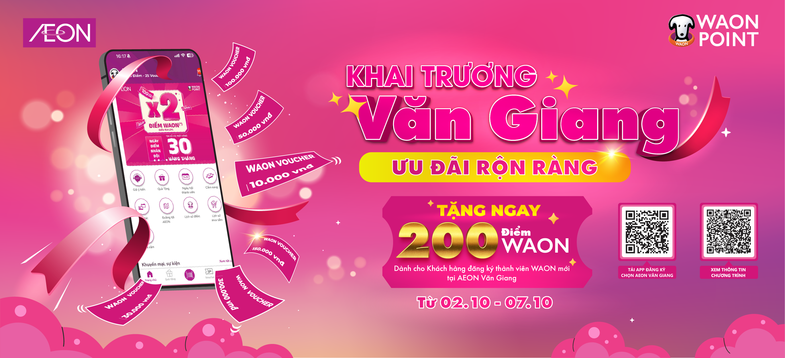 KHAI TRƯƠNG AEON VĂN GIANG – ƯU ĐÃI RỘN RÀNG