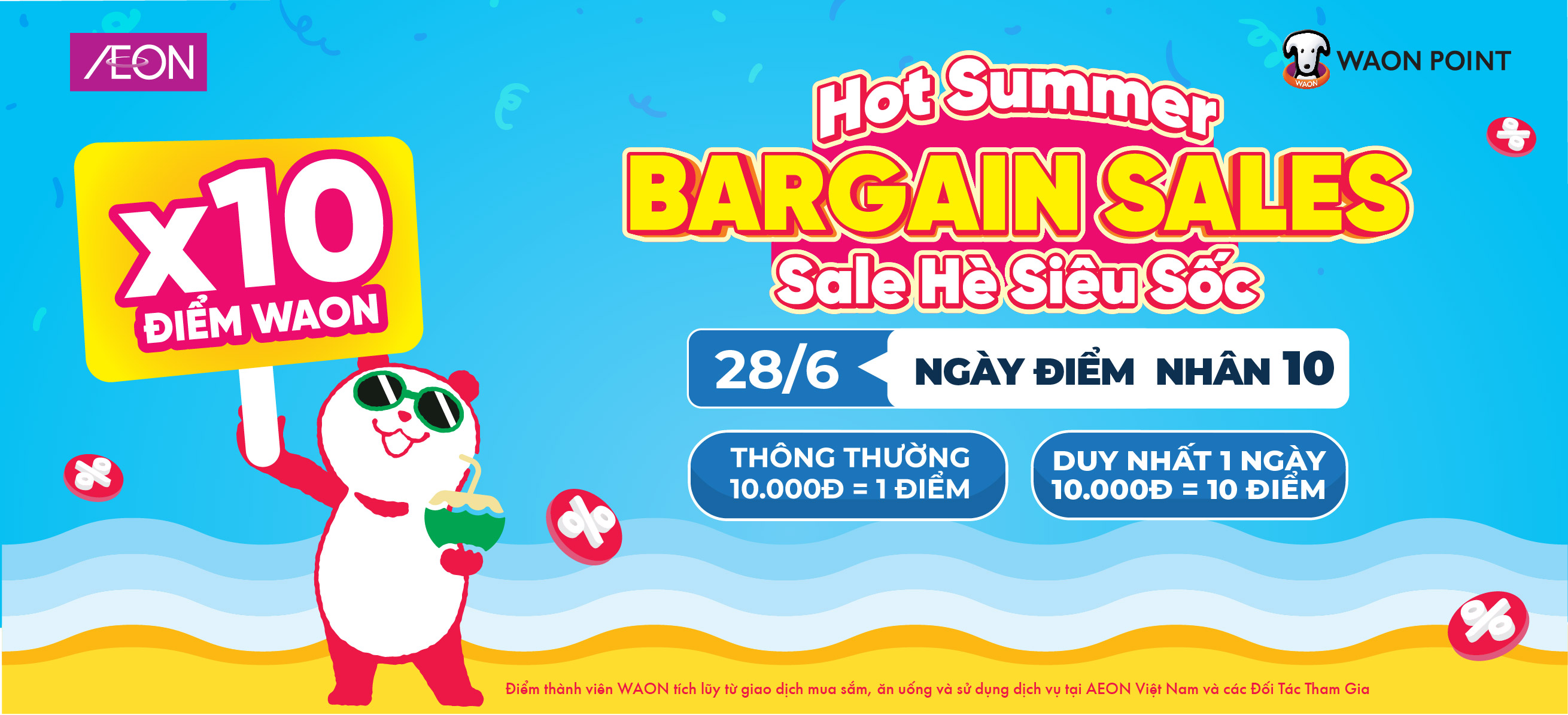 [WAON POINT] HOT SUMMER BARGAIN SALES (SALE HÈ SIÊU SỐC)