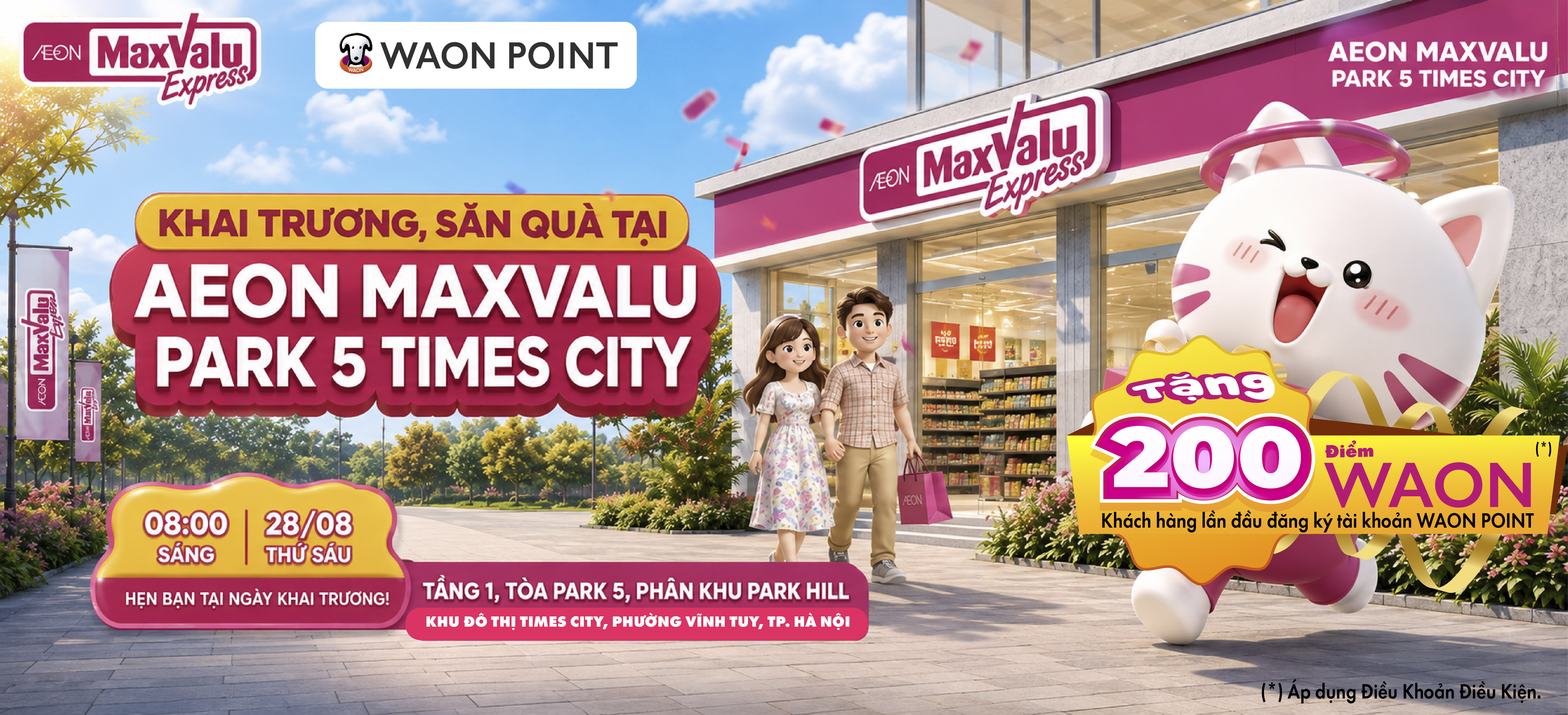 WAON POINT TƯNG BỪNG KHAI TRƯƠNG TẠI SIÊU THỊ AEON MAXVALU 5 TIMES CITY